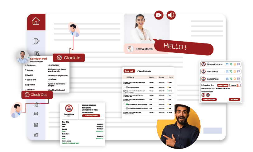 Pletox HRMS dashboard
